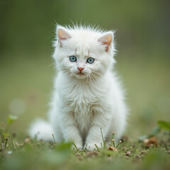 cat on grass