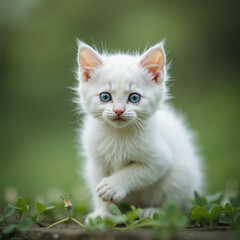 cat on grass