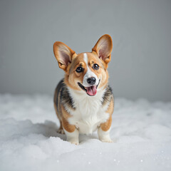 chihuahua puppy in snow