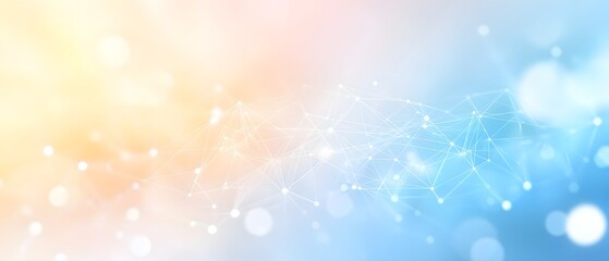 Obraz premium Abstract Blue and Orange Bokeh Background with Geometric Pattern