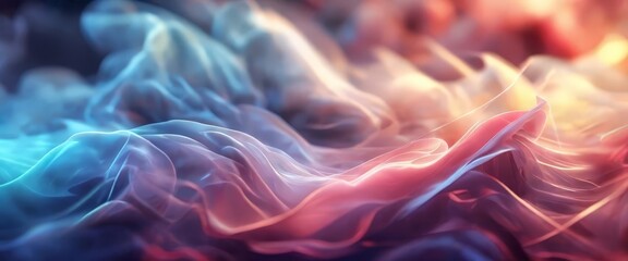 Obraz premium a close-up of a swirling, abstract pattern of pink, blue, and orange hues, creating a sense of movement and dynamism.