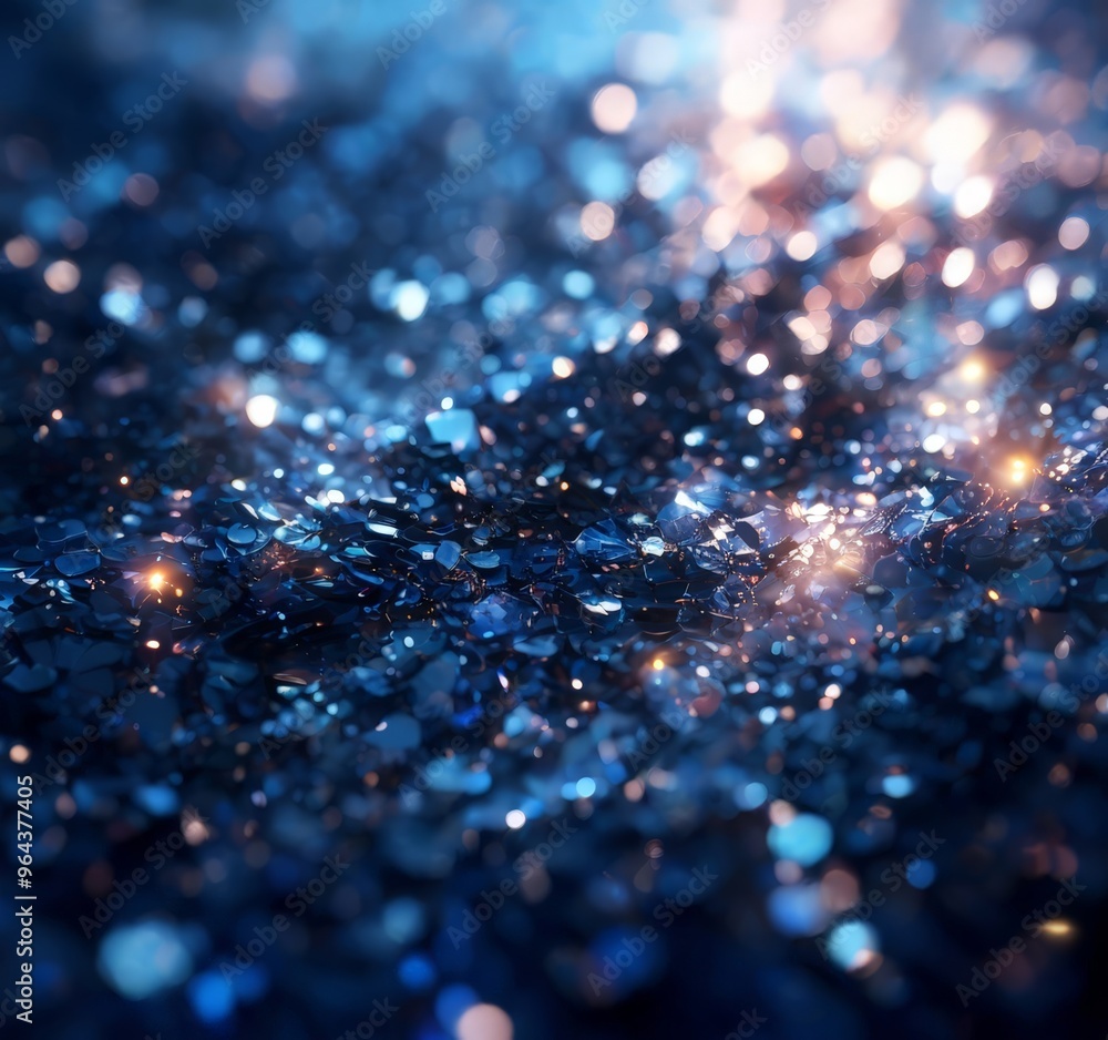 Poster a close-up of a glittery surface, with a variety of small, multicolored particles that appear to be 