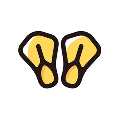 Swimfins outline icon for graphic design, apps and websites