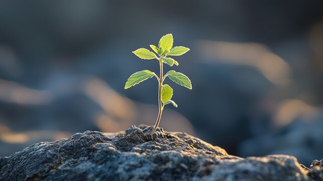 Pellitory plant leaves green. Generative AI