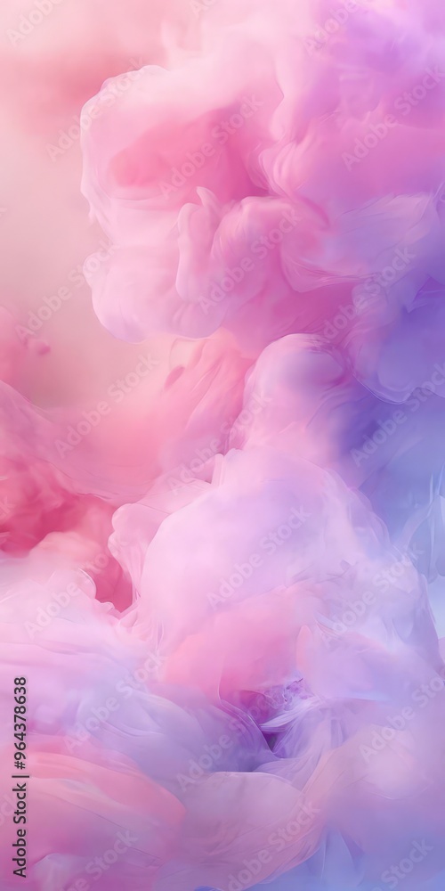 Poster vibrant abstract composition of pink and purple hues, with a soft gradient effect transitioning from