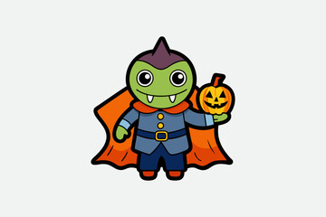 Halloween Haunt Ghost and Pumpkin Vector