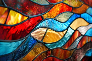 Obraz premium Illuminated Art The Allure of Stained Glass Designs