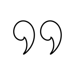 Obraz premium Quote icon vector illustration. Quotation mark sign and symbol