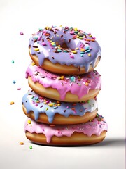 Delicious doughnuts with sprinkles