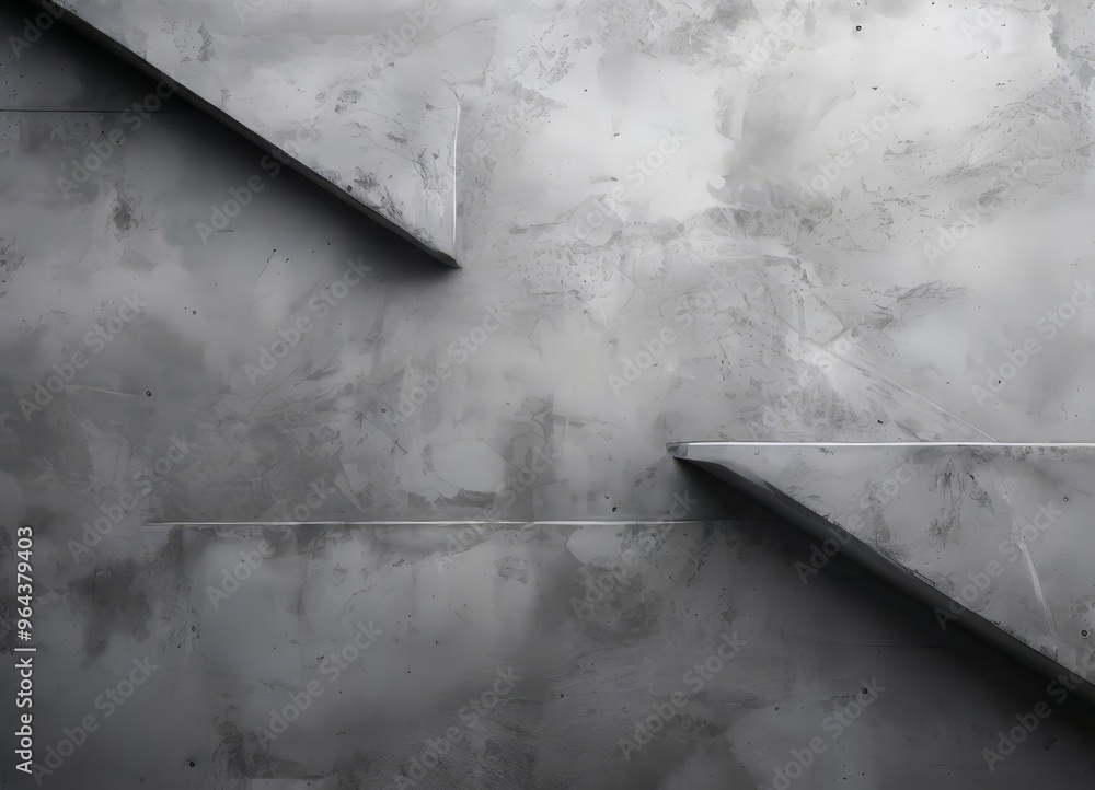 Poster a close-up view of a concrete wall with a textured surface, featuring two diagonal lines that inters