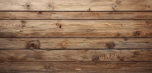 Naklejka premium a close-up view of a wooden surface with visible grain patterns and knots, creating a rustic and textured appearance.