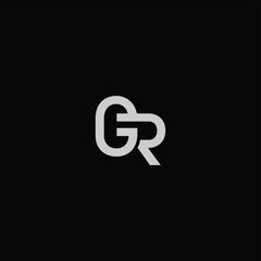 GR or RG letter logo design. Abstract outstanding professional business awesome artistic branding company different colors illustration.