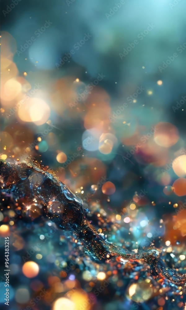Aufkleber a digital art piece featuring a vibrant, abstract composition of overlapping circles and lines, crea