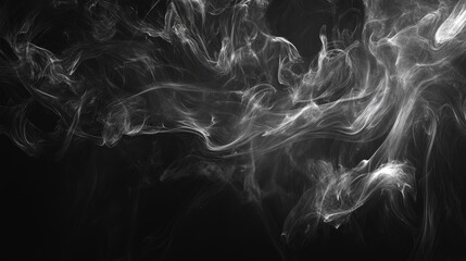 Obraz premium Smoke, black background, abstract. Generative AI