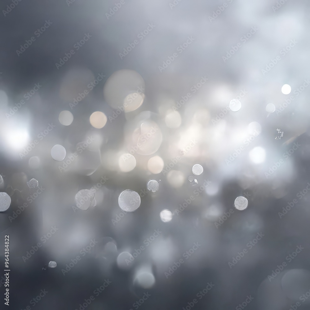 Aufkleber blurred, abstract background with a mix of white and gray tones, creating a sense of depth and movem