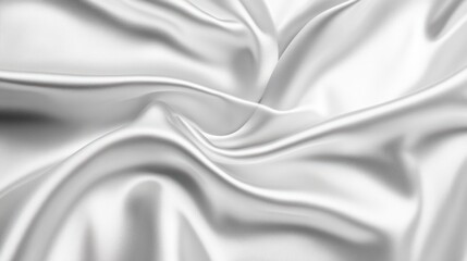 Obraz premium White Silk Fabric with Draped Texture