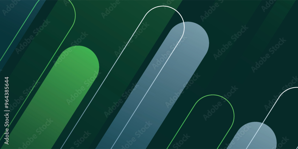Poster green abstract background. diagonal geometric elements design. dynamic shape composition. suitable f