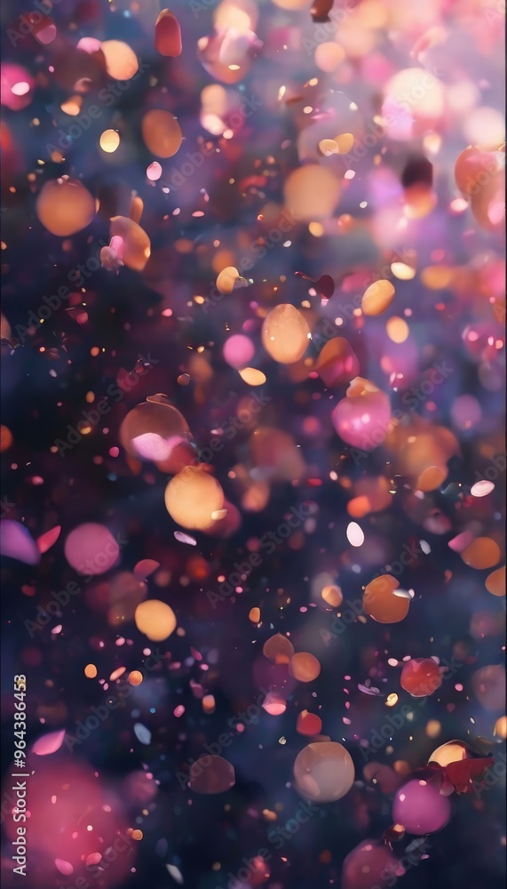 Aufkleber a vibrant abstract composition featuring a multitude of colorful, overlapping circles and dots in sh