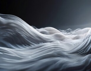 Fototapeta premium a serene, wispy landscape with a dark, moody background, creating a sense of tranquility and mystery.