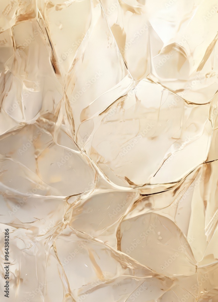 Poster a close-up view of a textured, translucent material that appears to be a type of glass or plastic. t