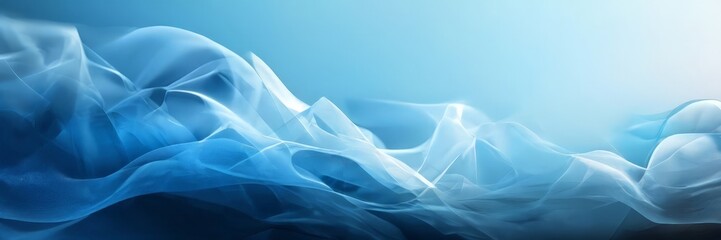 Fototapeta premium dynamic, abstract representation of water in various shades of blue, with a gradient effect transitioning from a lighter hue at the top to a darker one at the bottom. The water