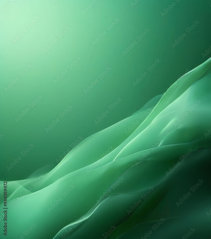Poster gradient of green, transitioning from a lighter shade at the top to a darker one at the bottom. the 