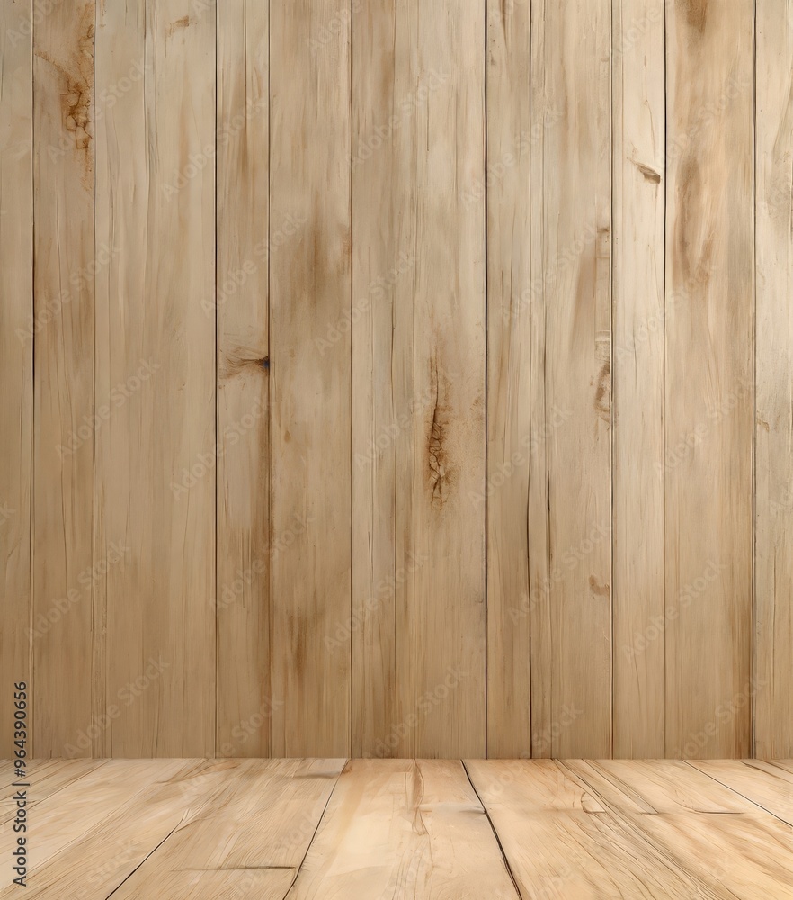 Poster a wooden wall with vertical planks arranged in a grid pattern, creating a textured and rustic appear