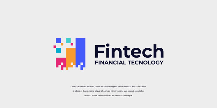 abstract financial technology logo business