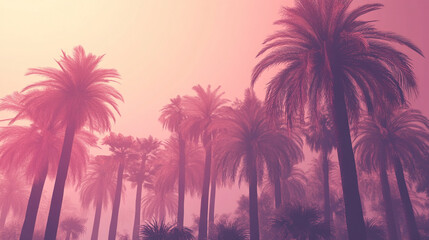 background with palm trees, aesthetic, calm, muted color tones