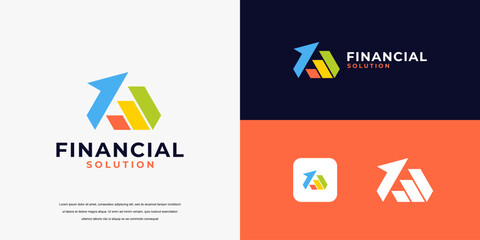 abstract financial growth logo business