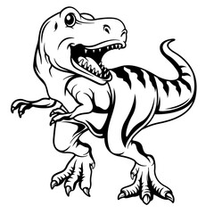 T-rex | Pre- Historic | Carnivorous | Dinosaur | Wildlife | Dino Lover | Tyrant Lizards | Tyrannosaurus Rex | Original Illustration | Vector and Clipart | Cutfile and Stencil