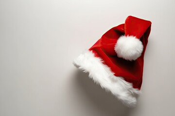 Vibrant Red Santa Claus Hat Isolated on Clean Background