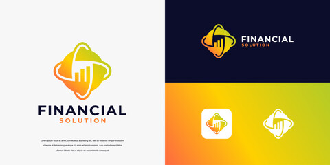 abstract financial growth logo business