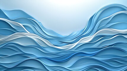 Fototapeta premium Blue wave patterns ripple gracefully, a modern element that captures the movement and fluidity of the ocean.