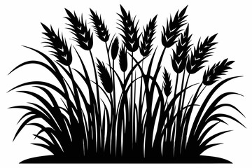 long grass vector silhouette icon,long grass illustration