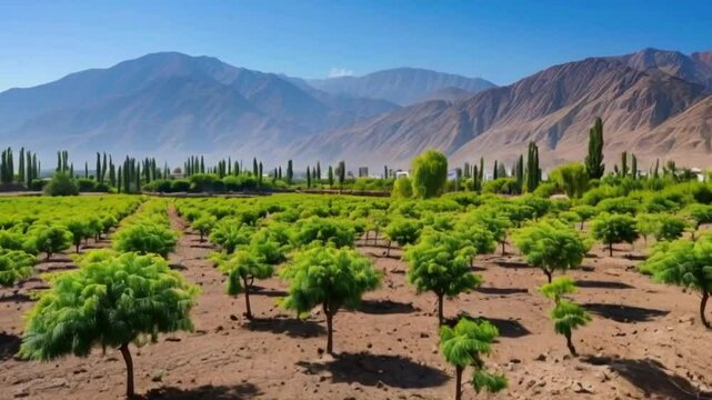 Reforesting plant and trees in desert