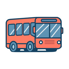 bus transportation travel vehicle automotive vector illustration template design