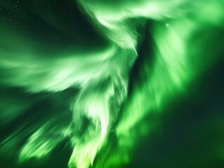 Fototapeta premium Captivating Northern Lights Display Over Svalbard, Cosmic Dance of Aurora Borealis in a Starry Night Sky