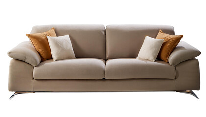 Fototapeta premium sofa luxury Isolated on transparent Background, PNG.