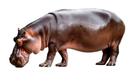 hippopotamus Isolated on transparent Background, PNG.
