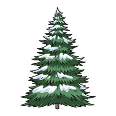 Christmas tree colorful vintage label