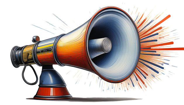 magaphone Isolated on transparent Background, PNG.