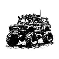 illustration of a big foot car  © Bambang