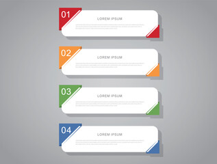 Design clean number banners template graphic or website layout. Tag Vector.