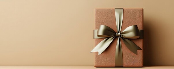 Monogrammed leather wallet in gift packaging, luxury detail, 3D illustration