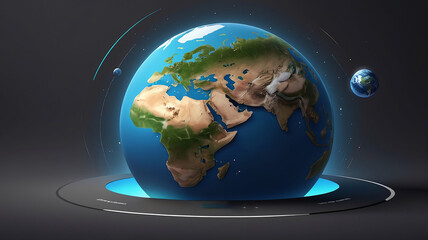 World Space Week abstract digital background design with the earth 
