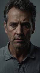 Obraz premium Brutal Man on a Gray Background