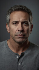 Fototapeta premium Brutal Man on a Gray Background