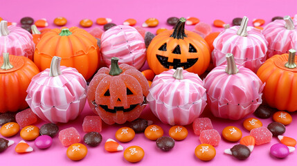 Assorted Halloween pumpkin Candy for Trick or Treaters 