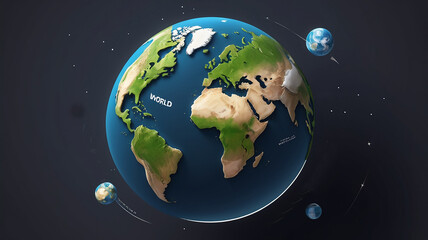 World Space Week abstract digital background design with the earth 